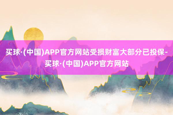 买球·(中国)APP官方网站受损财富大部分已投保-买球·(中国)APP官方网站