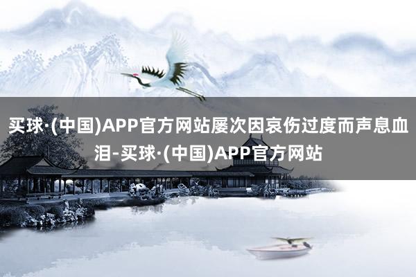 买球·(中国)APP官方网站屡次因哀伤过度而声息血泪-买球·(中国)APP官方网站