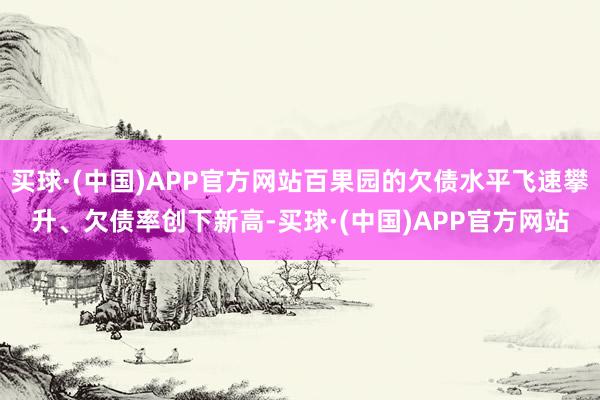 买球·(中国)APP官方网站百果园的欠债水平飞速攀升、欠债率创下新高-买球·(中国)APP官方网站