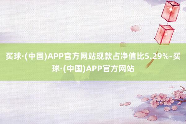 买球·(中国)APP官方网站现款占净值比5.29%-买球·(中国)APP官方网站