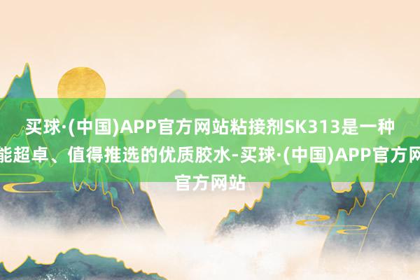 买球·(中国)APP官方网站粘接剂SK313是一种性能超卓、值得推选的优质胶水-买球·(中国)APP官方网站