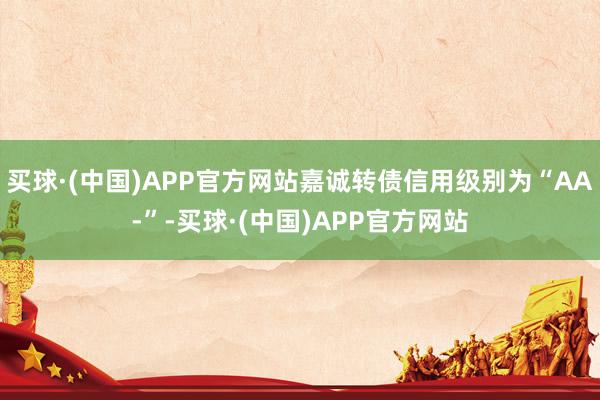 买球·(中国)APP官方网站嘉诚转债信用级别为“AA-”-买球·(中国)APP官方网站